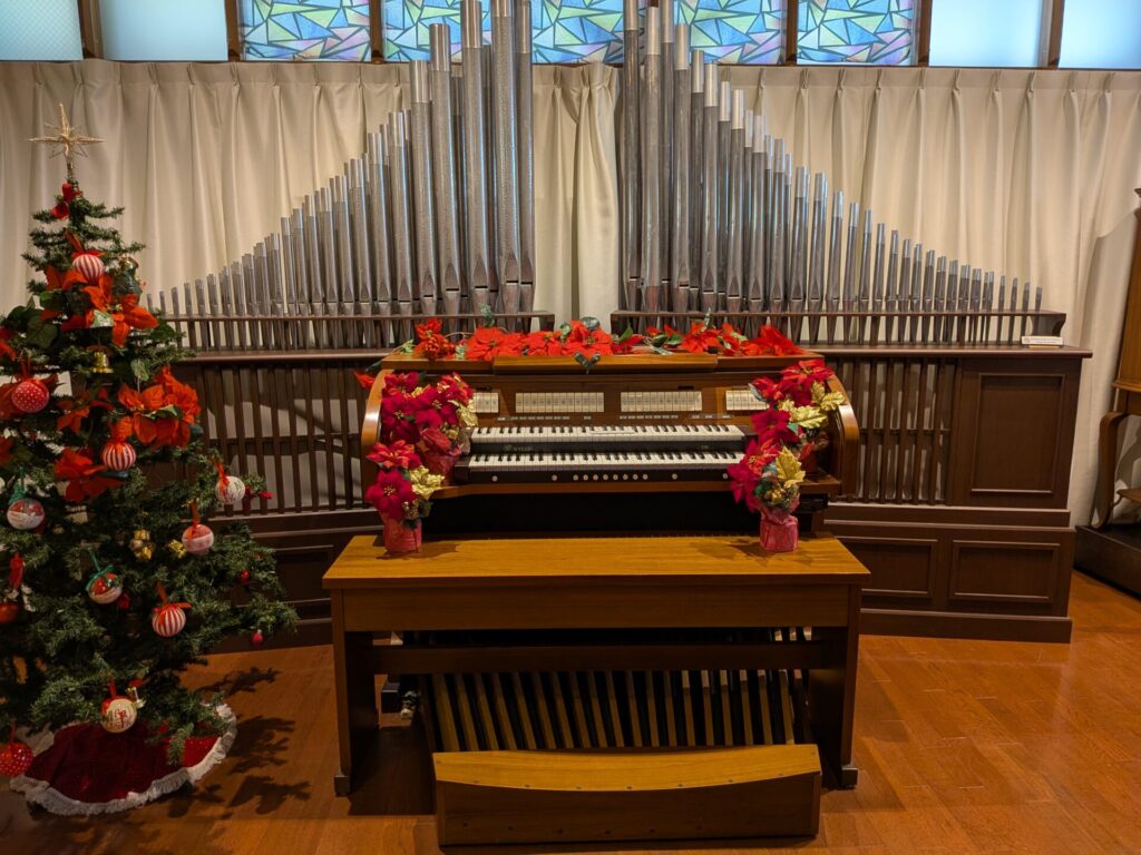 展示室のパイプオルガンのオルゴール